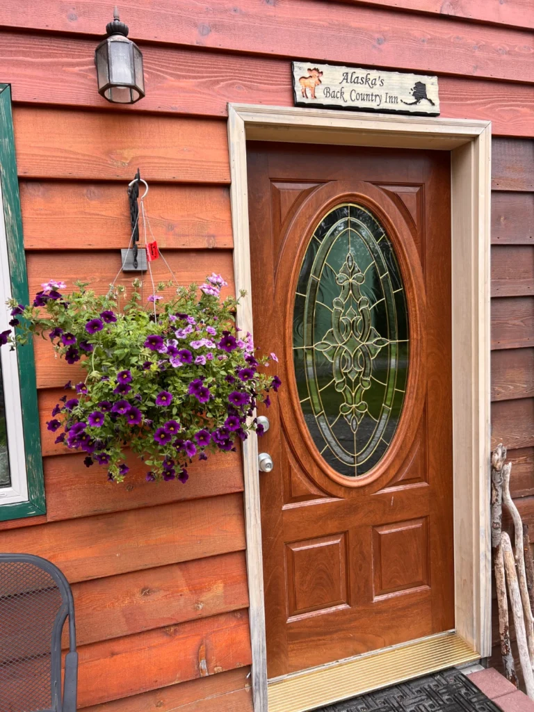 front door to original b b cabin, cabin #1