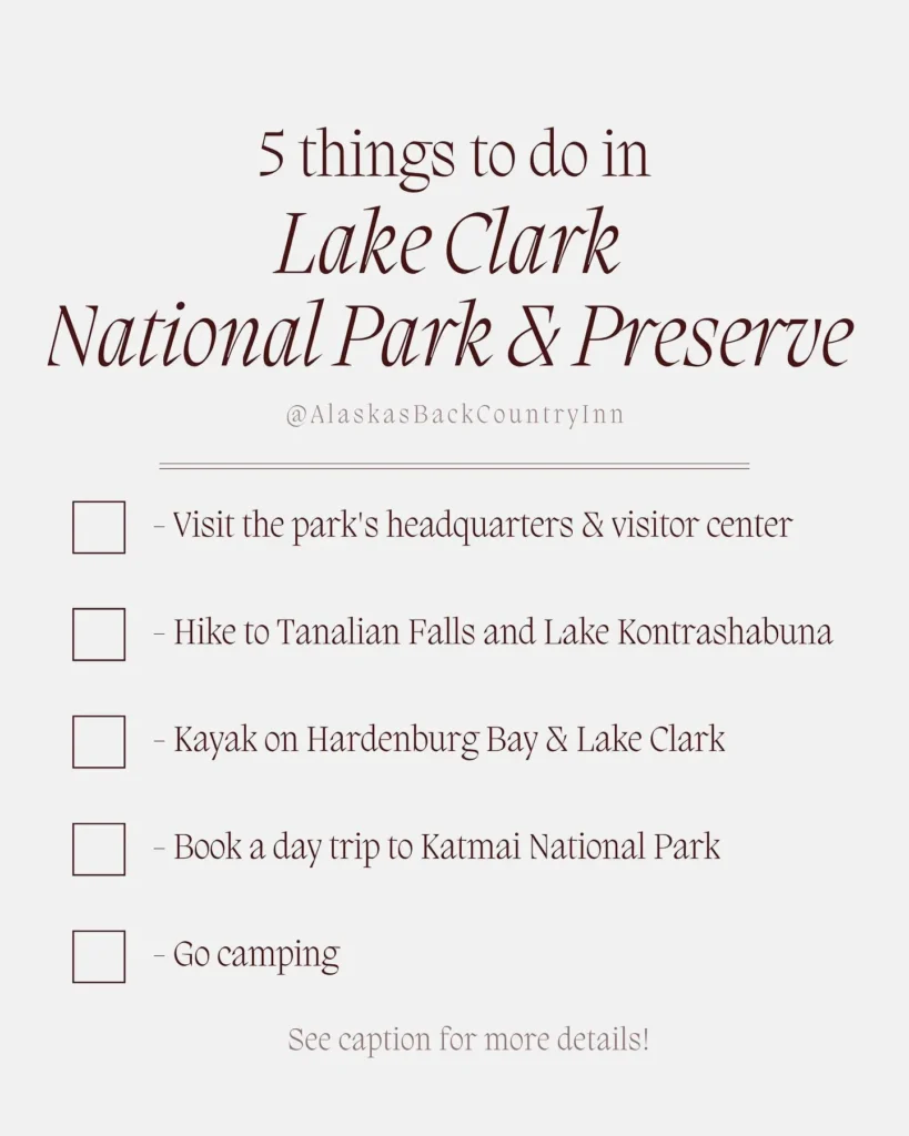 things to do in lake clark alaska